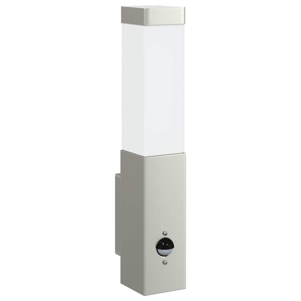 Lampada da Parete Esterna 2 pcs Argento 10.5 x 6 x 33 cm