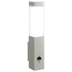 Lampada da Parete Esterna 2 pcs Argento 10.5 x 6 x 33 cm