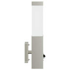 Lampada da Parete Esterna 2 pcs Argento 10.5 x 6 x 33 cm