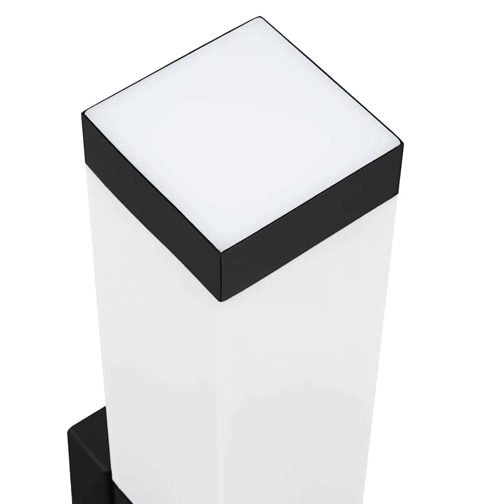 Lampada da Parete Esterna 2 pcs Nero 10.5 x 6 x 33 cm