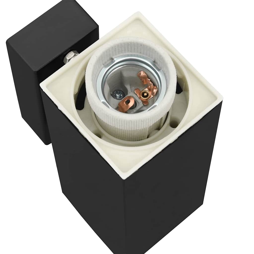 Lampada da Parete Esterna 2 pcs Nero 10.5 x 6 x 33 cm