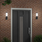Lampada da Parete Esterna 2 pcs Nero 10.5 x 6 x 33 cm