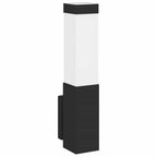 Lampada da Parete Esterna 2 pcs Nero 10.5 x 6 x 33 cm