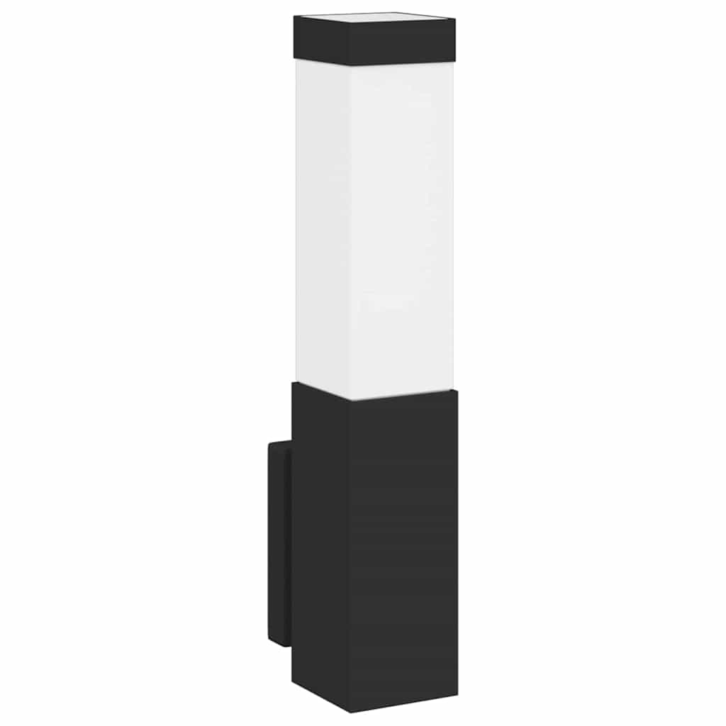 Lampada da Parete Esterna 2 pcs Nero 10.5 x 6 x 33 cm