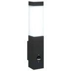 Lampada da Parete Esterna 2 pcs Nero 10.5 x 6 x 33 cm