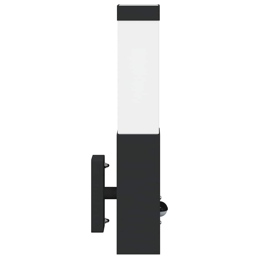 Lampada da Parete Esterna 2 pcs Nero 10.5 x 6 x 33 cm