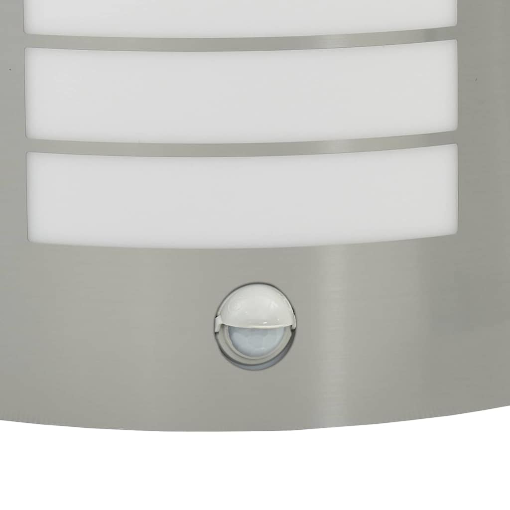 Lampada da Parete Esterna 2 pcs Argento 23.5 x 9 x 26 cm