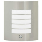 Lampada da Parete Esterna 2 pcs Argento 23.5 x 9 x 26 cm