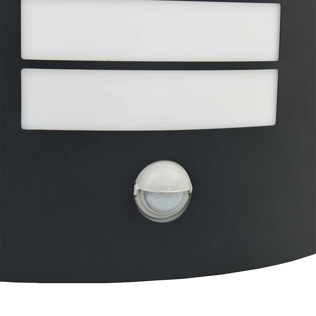Lampada da Parete Esterna 2 pcs Nero 23.5 x 9 x 26 cm
