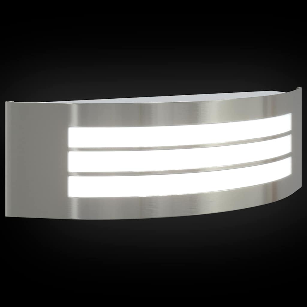 Lampada da Parete Esterna Argento 32 x 10 x 10 cm