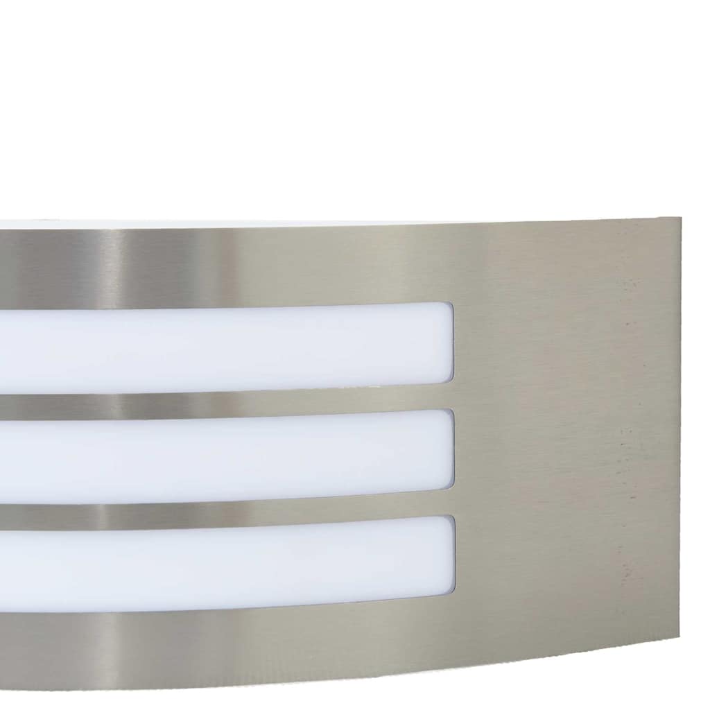 Lampada da Parete Esterna 2 pcs Argento 32 x 10 x 10 cm