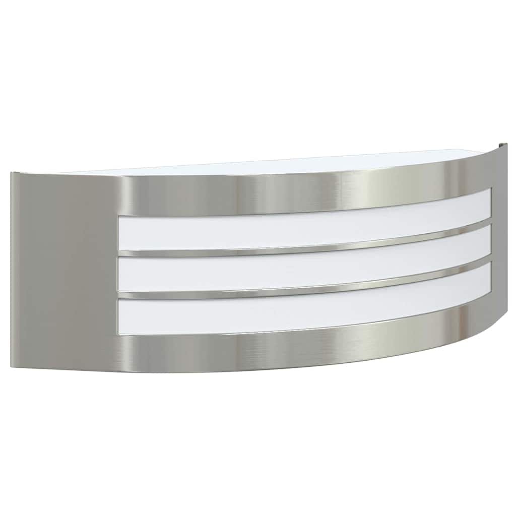 Lampada da Parete Esterna 2 pcs Argento 32 x 10 x 10 cm