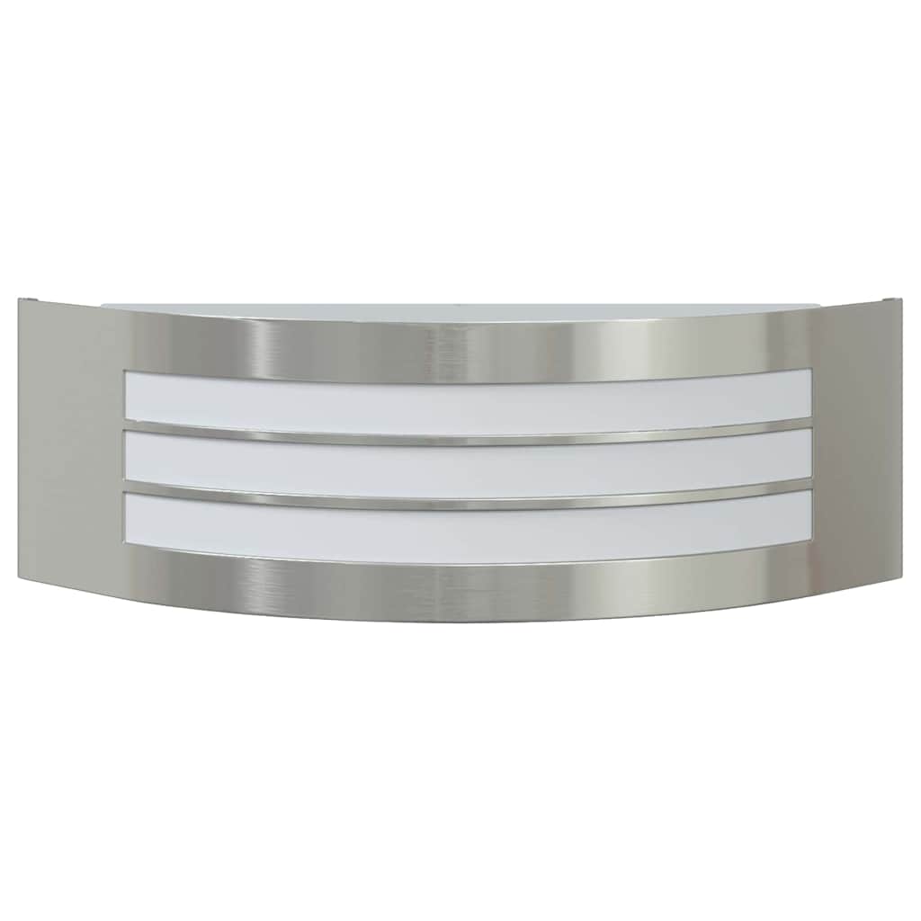 Lampada da Parete Esterna 2 pcs Argento 32 x 10 x 10 cm