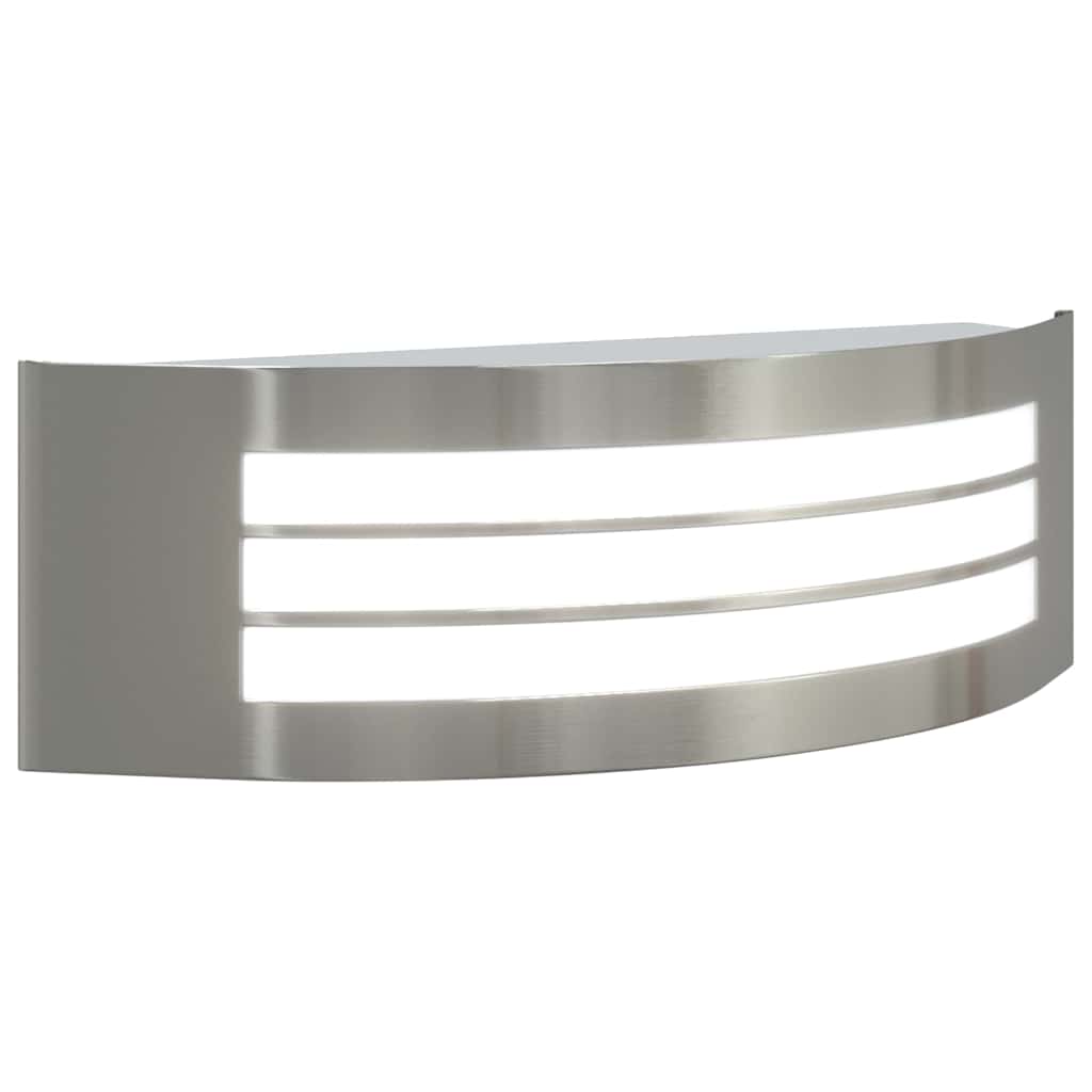 Lampada da Parete Esterna 2 pcs Argento 32 x 10 x 10 cm