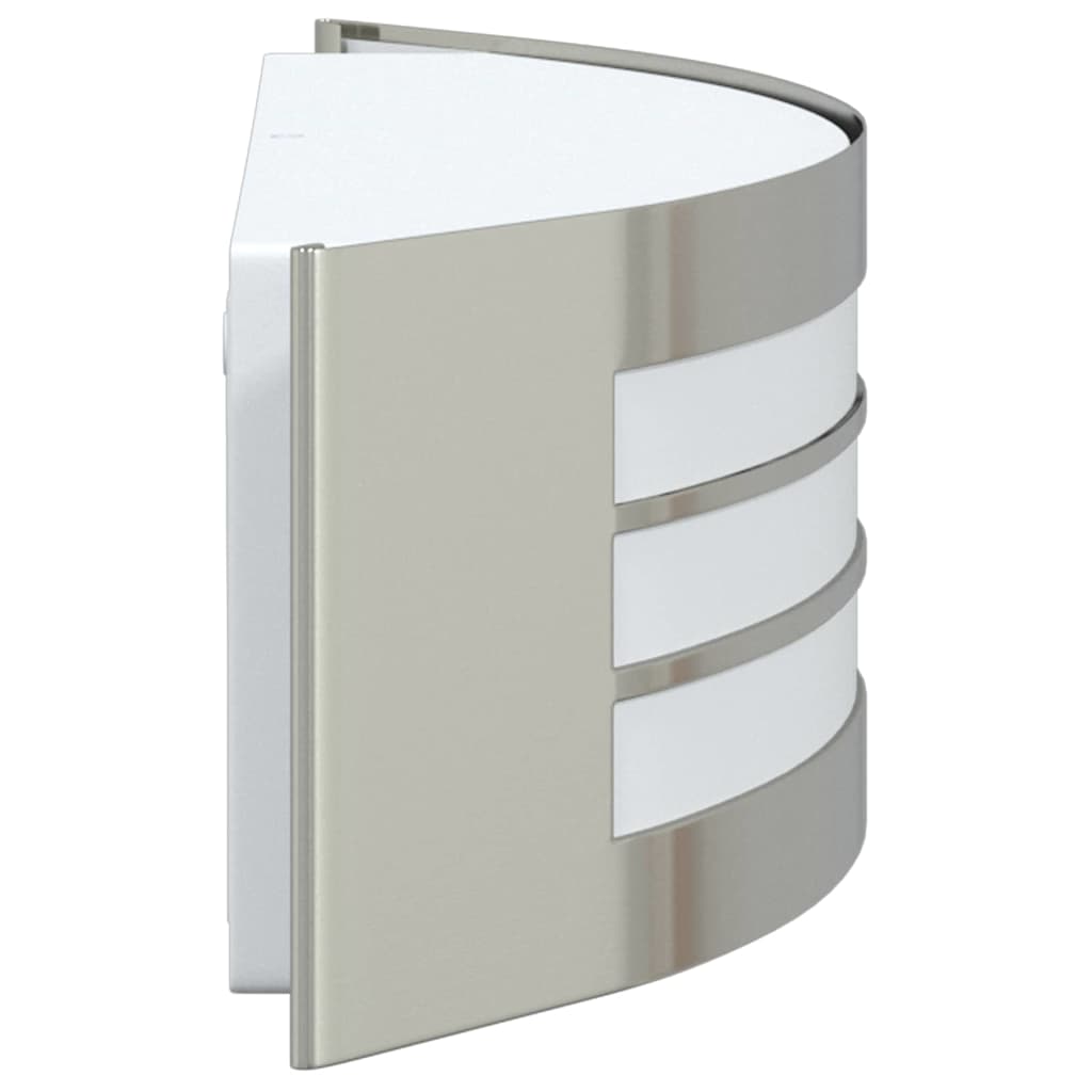 Lampada da Parete Esterna 2 pcs Argento 32 x 10 x 10 cm