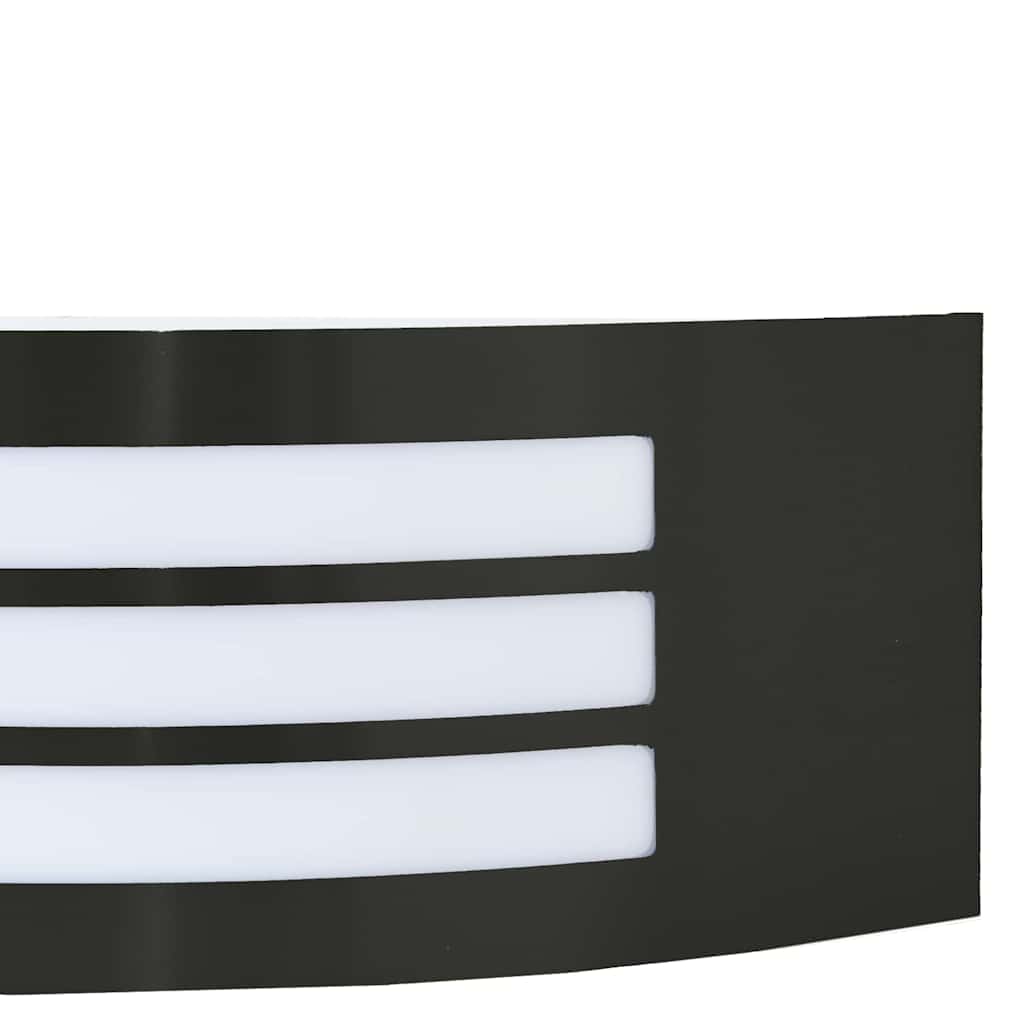 Lampada da Parete Esterna 2 pcs Nero 32 x 10 x 10 cm