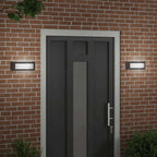 Lampada da Parete Esterna 2 pcs Nero 32 x 10 x 10 cm