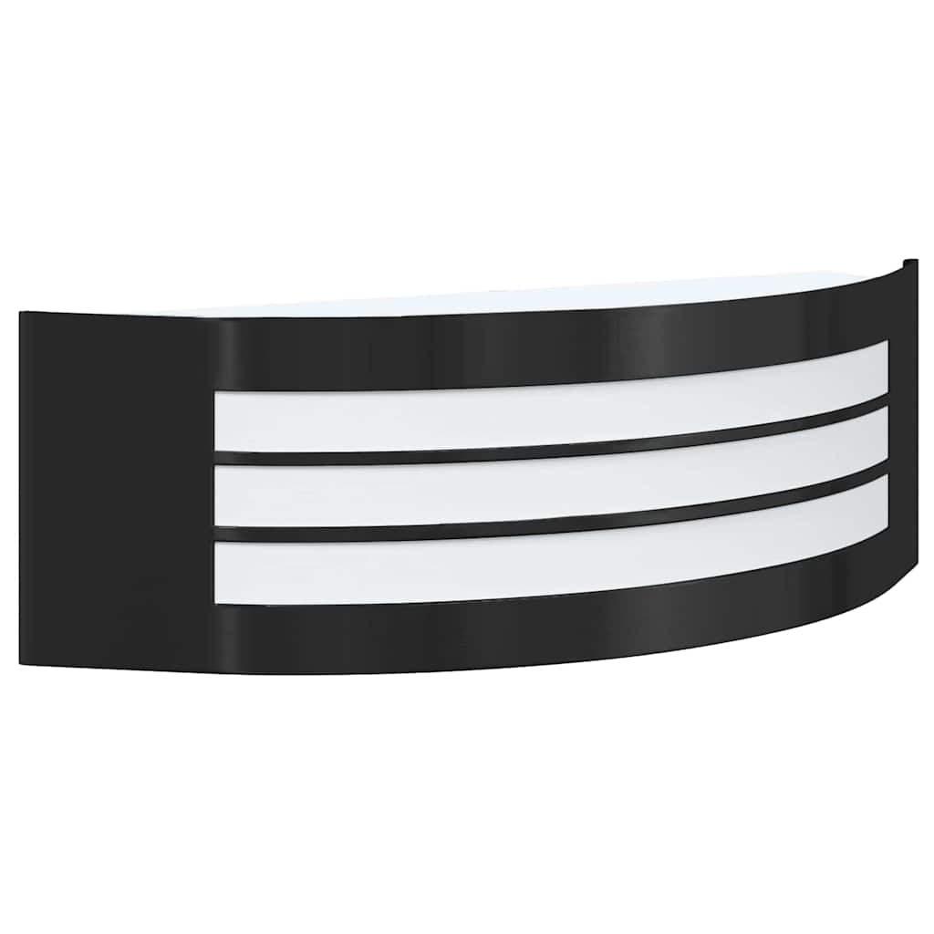 Lampada da Parete Esterna 2 pcs Nero 32 x 10 x 10 cm