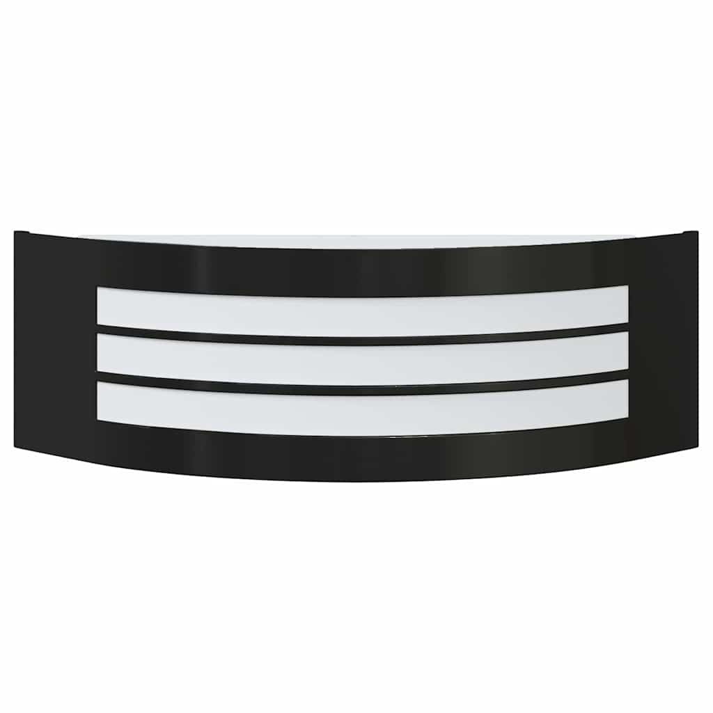Lampada da Parete Esterna 2 pcs Nero 32 x 10 x 10 cm