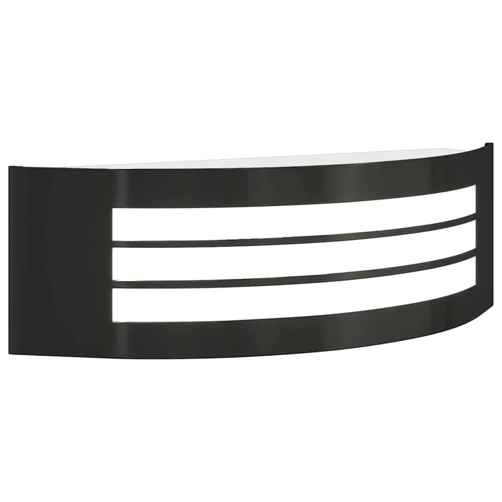 Lampada da Parete Esterna 2 pcs Nero 32 x 10 x 10 cm