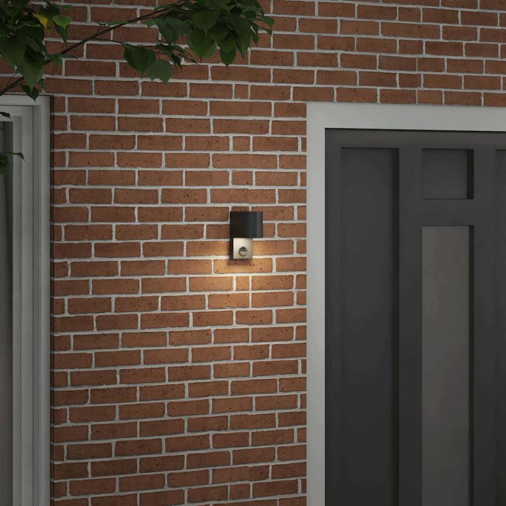 Lampada da Parete Esterna Nero 12 x 7 x 15 cm