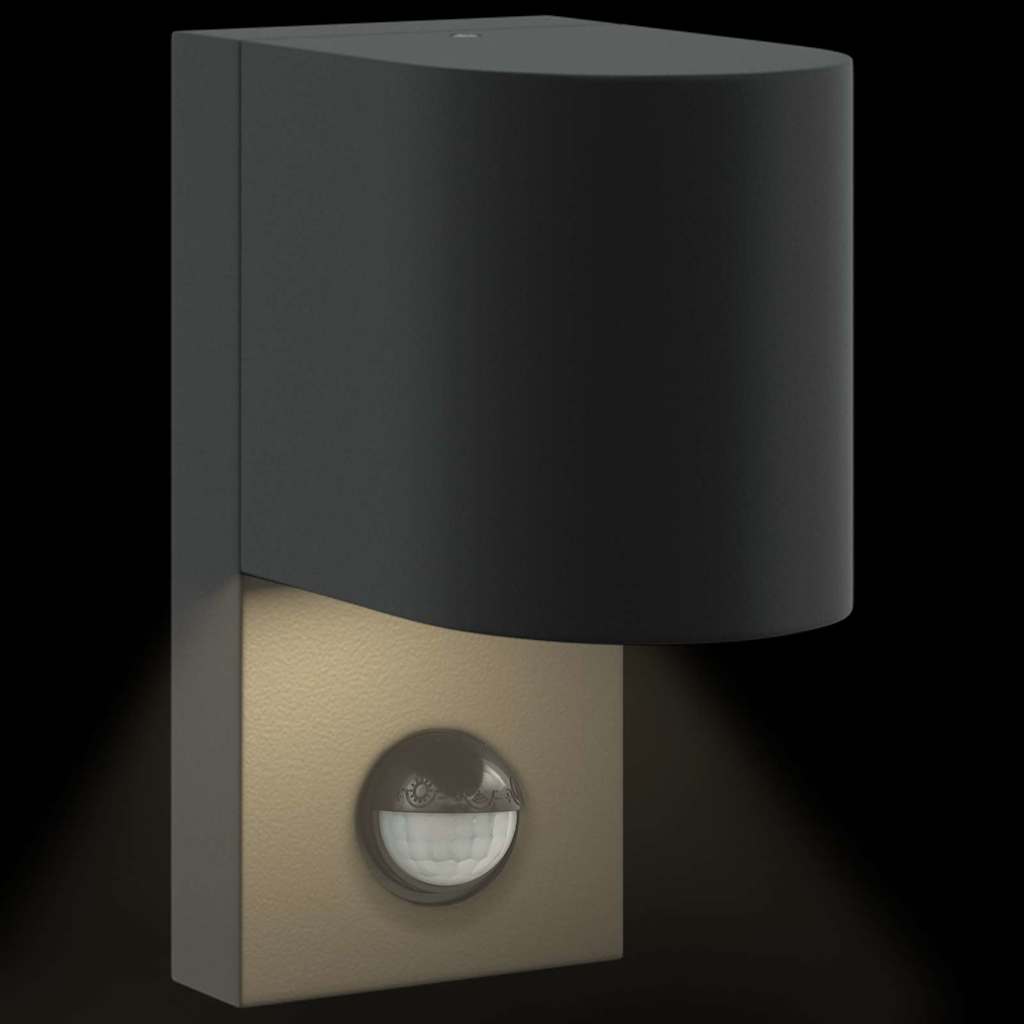 Lampada da Parete Esterna Nero 12 x 7 x 15 cm
