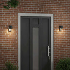 Lampada da Parete Esterna 2 pcs Nero 12 x 7 x 15 cm