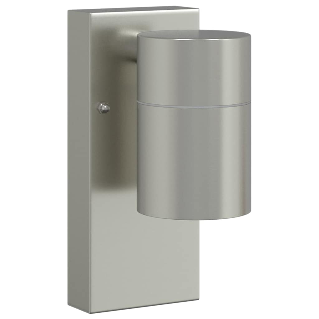 Lampada da Parete Esterna 2 pcs Argento 6,5 x 10,5 x 16 cm