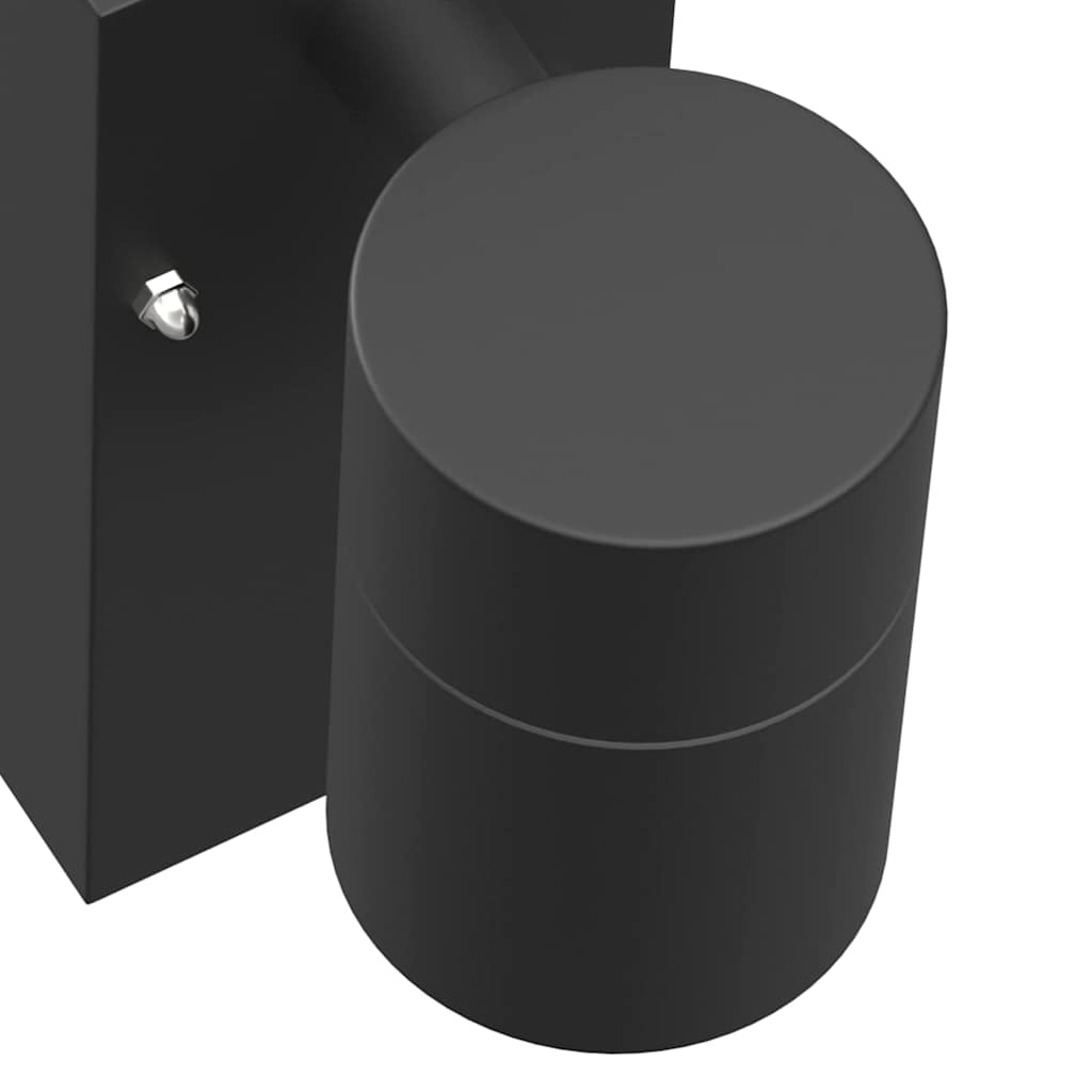 Lampada da Parete Esterna 2 pcs Nero 6,5 x 10,5 x 16 cm