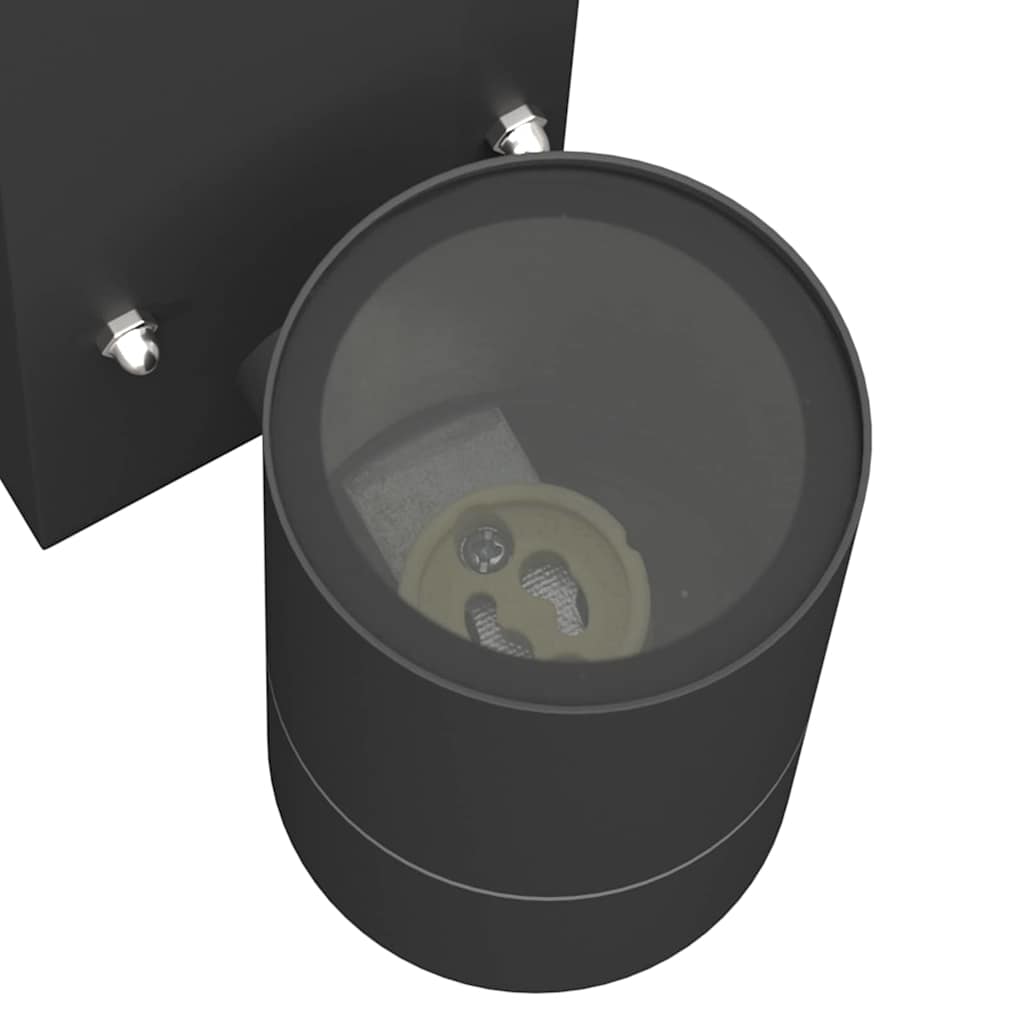 Lampada da Parete Esterna 2 pcs Nero 6,5 x 10,5 x 16 cm
