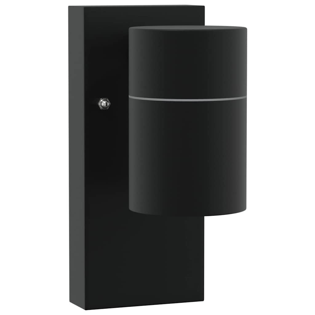 Lampada da Parete Esterna 2 pcs Nero 6,5 x 10,5 x 16 cm