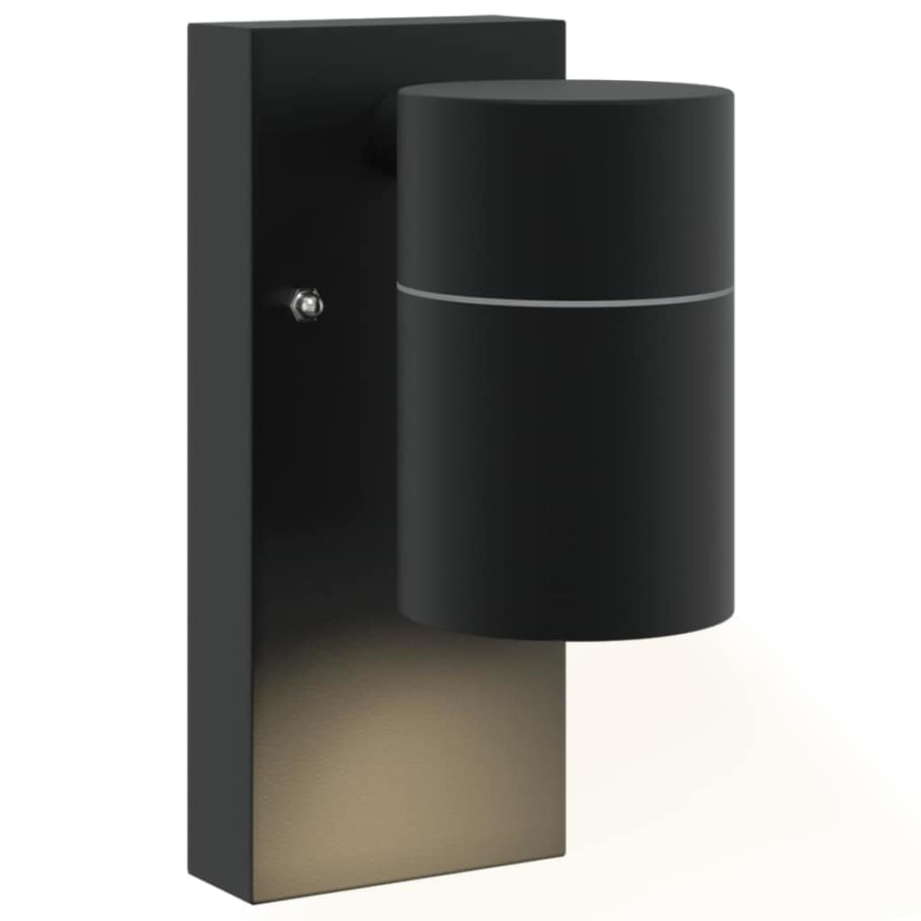 Lampada da Parete Esterna 2 pcs Nero 6,5 x 10,5 x 16 cm