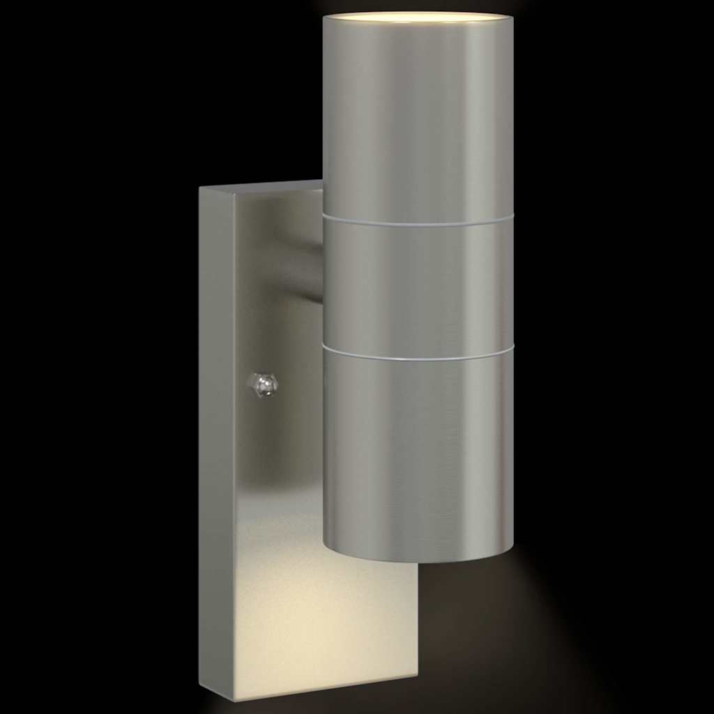 Lampada da Parete Esterna Argento 7 x 10 x 22 cm