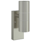 Lampada da Parete Esterna 2 pcs Argento 7 x 10 x 22 cm