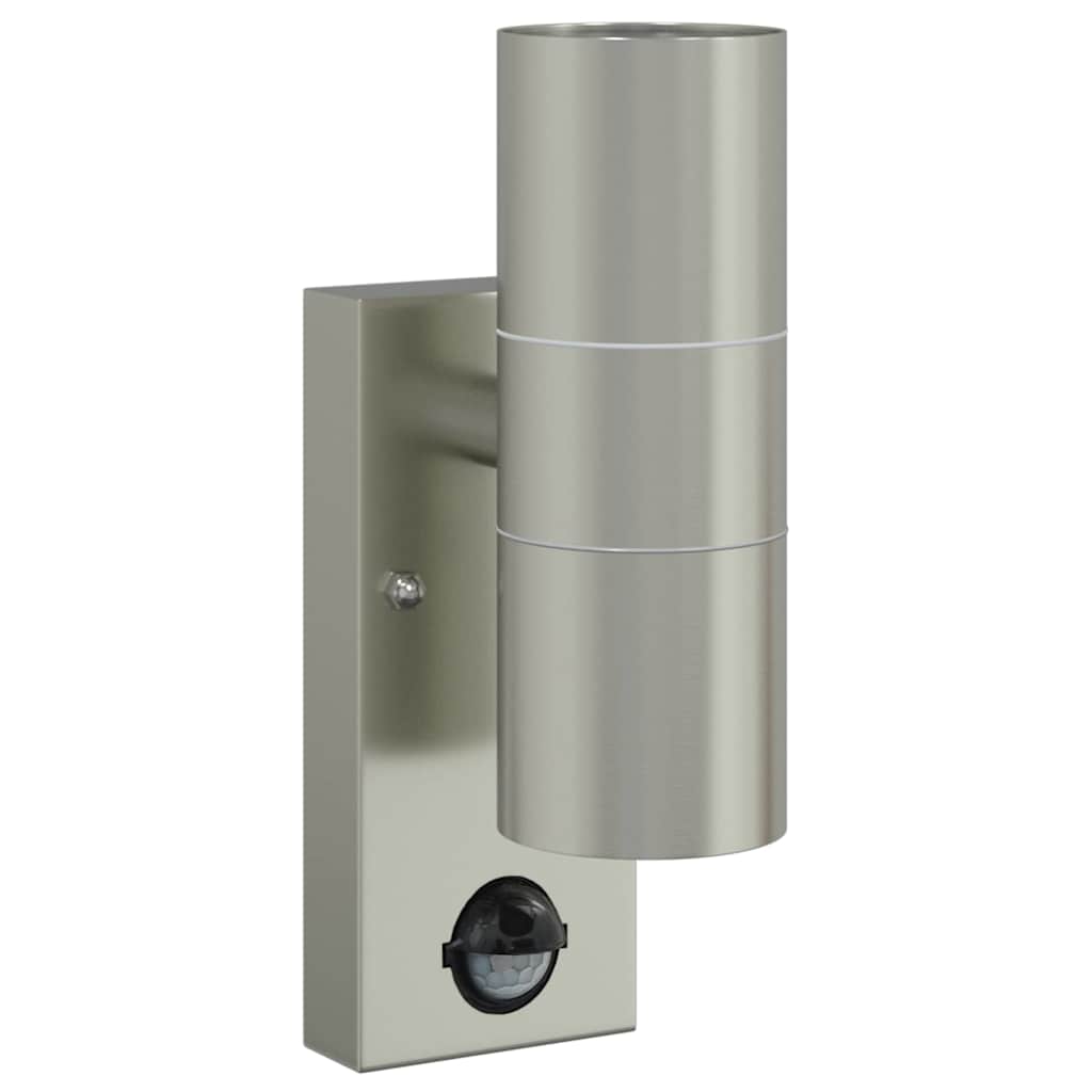 Lampada da Parete Esterna 2 pcs Argento 7 x 10 x 22 cm