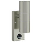Lampada da Parete Esterna 2 pcs Argento 7 x 10 x 22 cm
