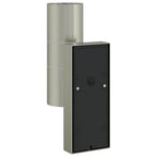Lampada da Parete Esterna 2 pcs Argento 7 x 10 x 22 cm