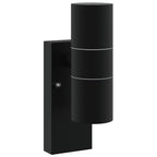 Lampada da Parete Esterna 2 pcs Nero 7 x 10 x 22 cm