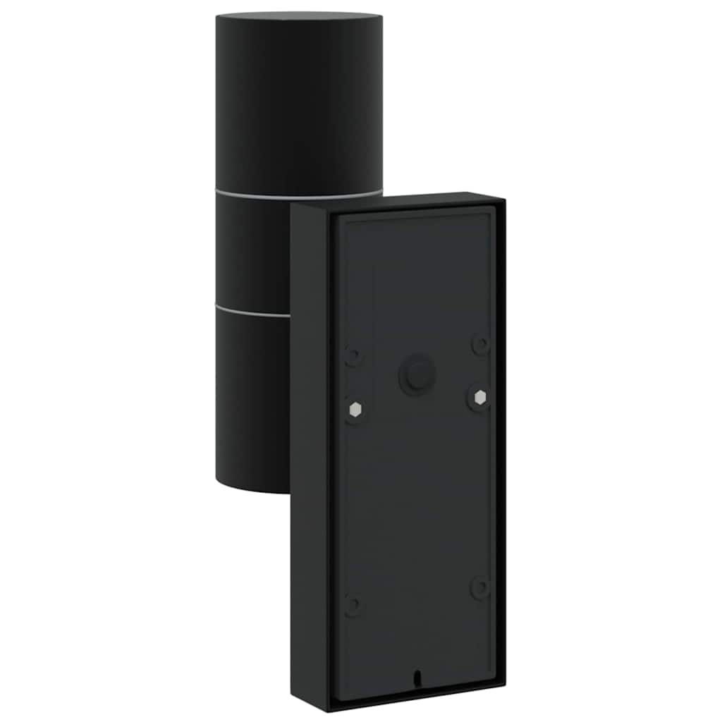 Lampada da Parete Esterna 2 pcs Nero 7 x 10 x 22 cm