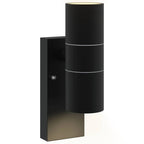 Lampada da Parete Esterna 2 pcs Nero 7 x 10 x 22 cm