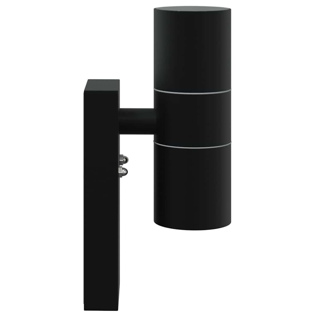 Lampada da Parete Esterna 2 pcs Nero 7 x 10 x 22 cm