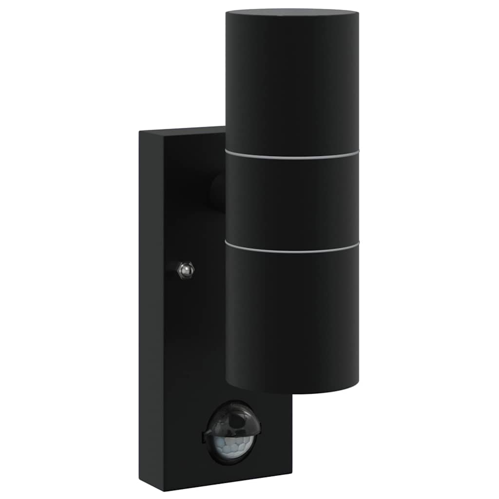 Lampada da Parete Esterna 2 pcs Nero 7 x 10 x 22 cm