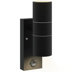 Lampada da Parete Esterna 2 pcs Nero 7 x 10 x 22 cm