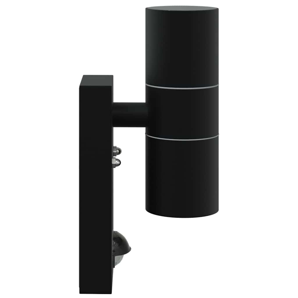 Lampada da Parete Esterna 2 pcs Nero 7 x 10 x 22 cm