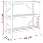 Scaffale 3 Ripiani 100x40x90 cm in Bambù