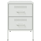 Comodino Bianco 36x39x50,5 cm in Acciaio