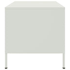 Tavolino da Salotto Bianco 68x50x50,5 cm in Acciaio