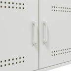 Tavolino da Salotto Bianco 68x50x50,5 cm in Acciaio