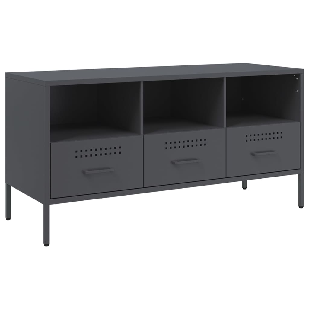 Mobile TV Antracite 100,5x39x50,5 cm in Acciaio