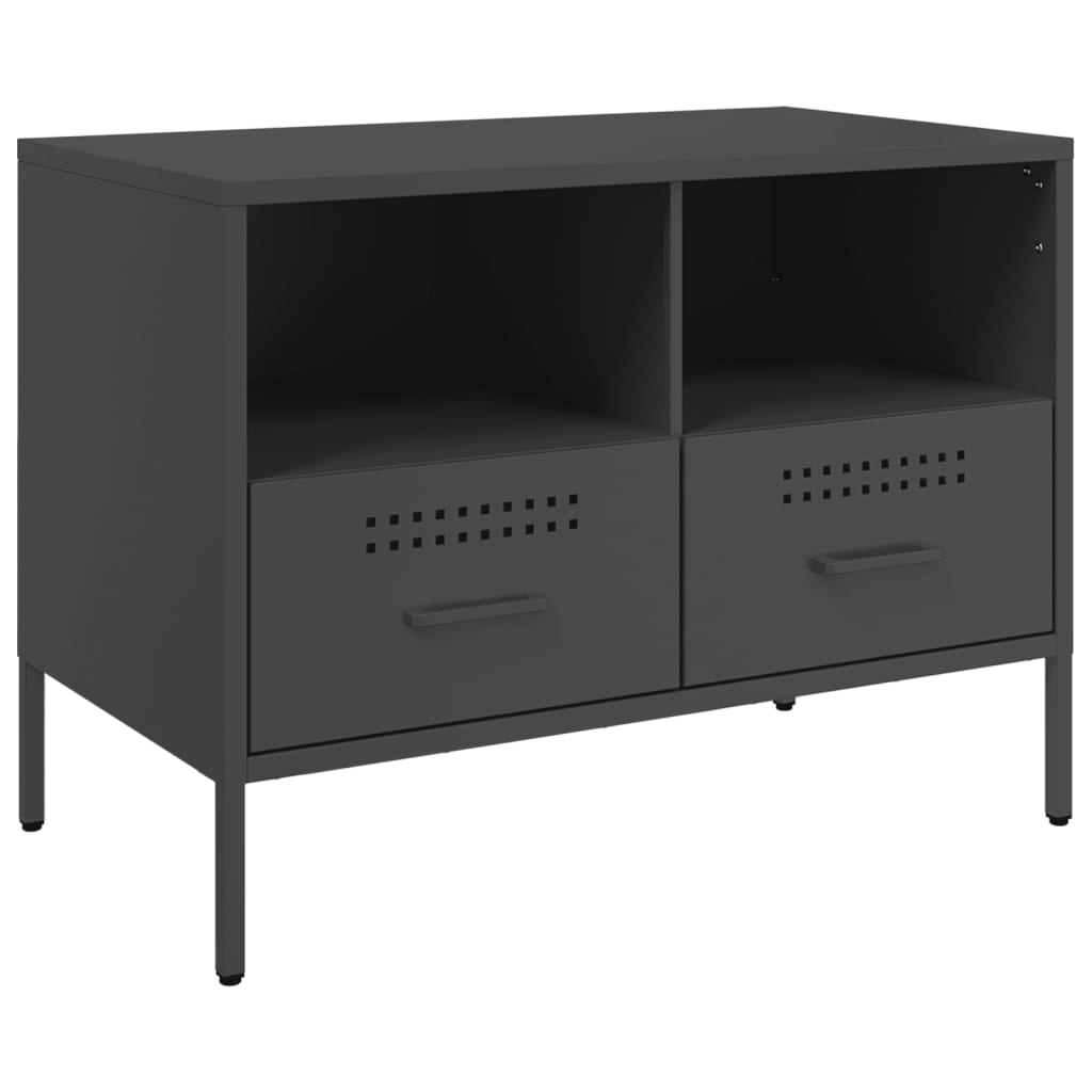 Mobile TV Nero 68x39x50,5 cm in Acciaio